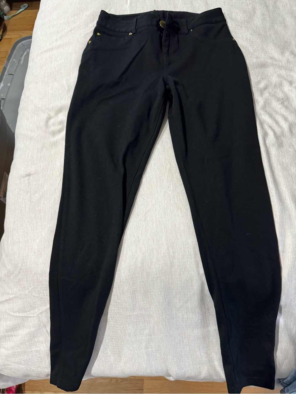 INC Black Slim Stretch Ponte Pants